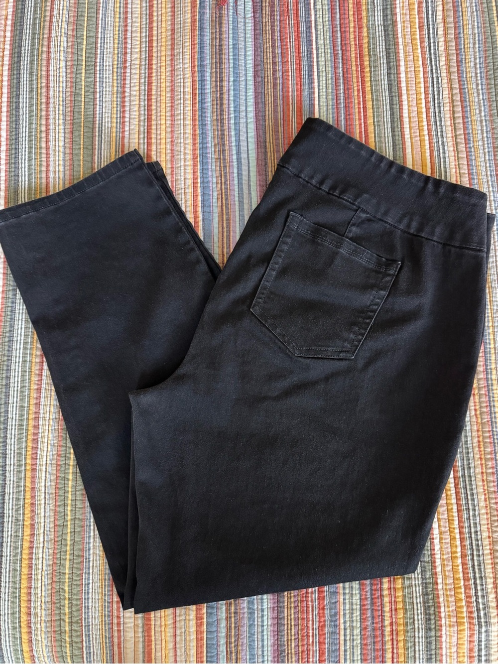 Charter Club Black Pull-on Cambridge Slim Stretch Straight-Leg Women's Jeans 20W